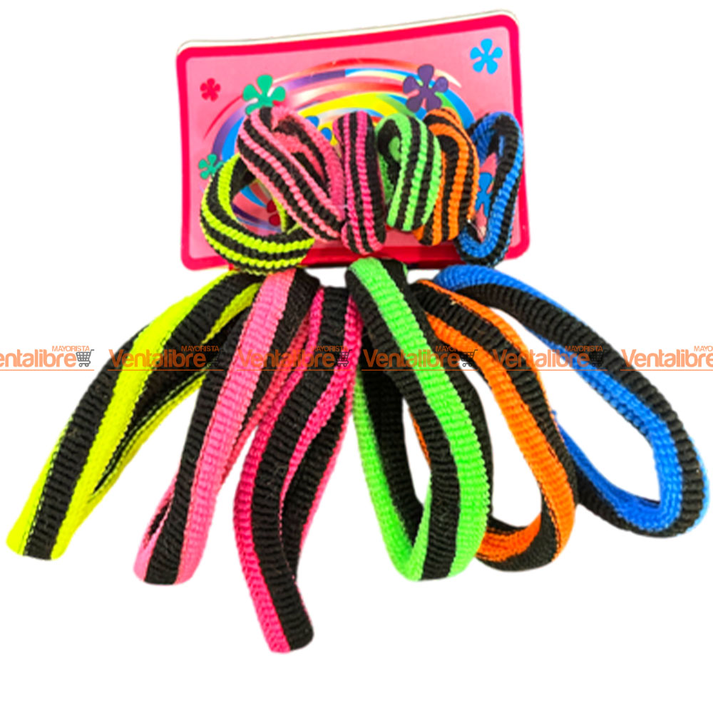 BLÍSTER DE COLITAS GRANDES Y CHICAS PARA PELO X 12 UNI. COLORES SURTIDOS.
