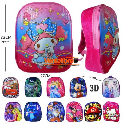 MOCHILAS INFANTILES EN 3D PERSONAJES