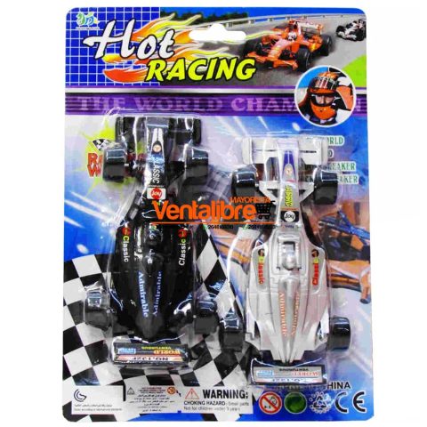AUTOS A FRICCIÓN FORMULA 1 X 2 UNIDADES