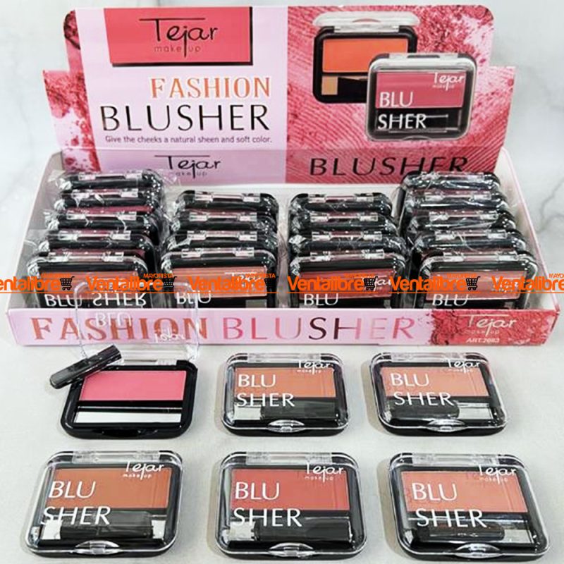 PALETA DE RUBOR CON BROCHA MAKE UP 4 TONOS
