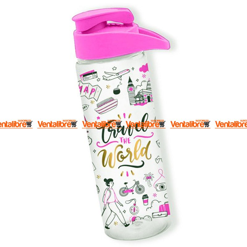 BOTELLA DEPORTIVA REFORZADA CON AGARRE X 750 ML. ESTAMPADA - Imagen 2