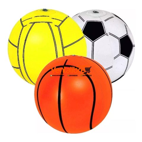 PELOTA GRANDE DE GOMA 40 CM. VARIOS MODELOS Y COLORES