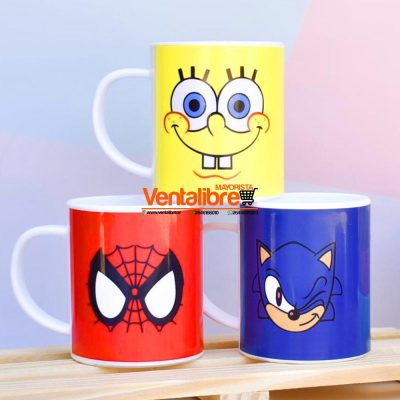 TAZAS INFANTILES ACRILICAS PREMIUM CON PERSONAJES