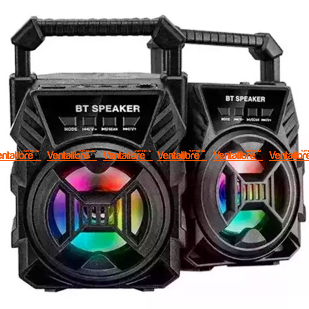 PARLANTE BLUETOOHT DE 3″ RADIO MP3 LUCES LED