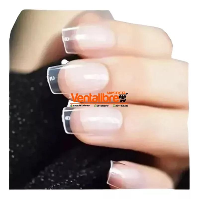 UÑAS POSTIZAS COLOR TRANSPARENTE CAJA X 100 UNI. - Imagen 6