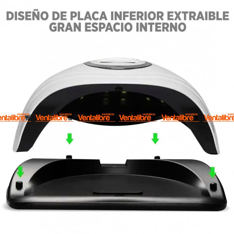 CABINA PARA UÑAS LED/UV DE 168 W. SECADO RÁPIDO CON SOPORTE - Imagen 3