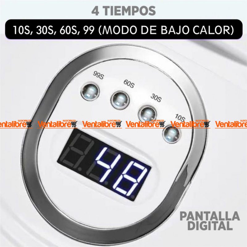 CABINA PARA UÑAS LED/UV DE 168 W. SECADO RÁPIDO CON SOPORTE - Imagen 4