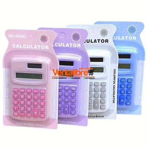 CALCULADORA CHICA 8 DÍGITOS APAGADO AUTOMÁTICO VARIOS COLORES