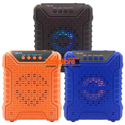 PARLANTE BLUETOOTH 3" SQUARE SPEAKER AUX/USB/RADIO VARIOS COLORES