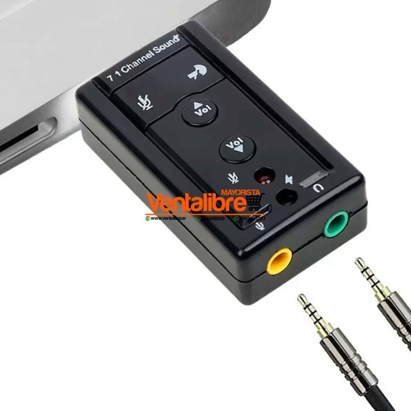 PLACA DE SONIDO USB EXTERNA DOS SALIDAS