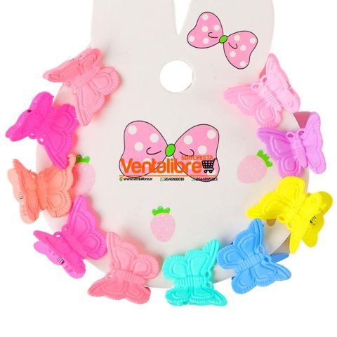 BROCHECITOS FORMA DE MARIPOSAS X 10 UNI. EXCELENTE CALIDAD