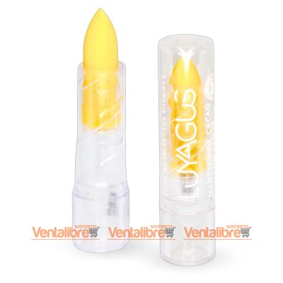 BÁLSAMO LABIAL CON SABOR A BANANA CON VITAMINA E X 4 GR.