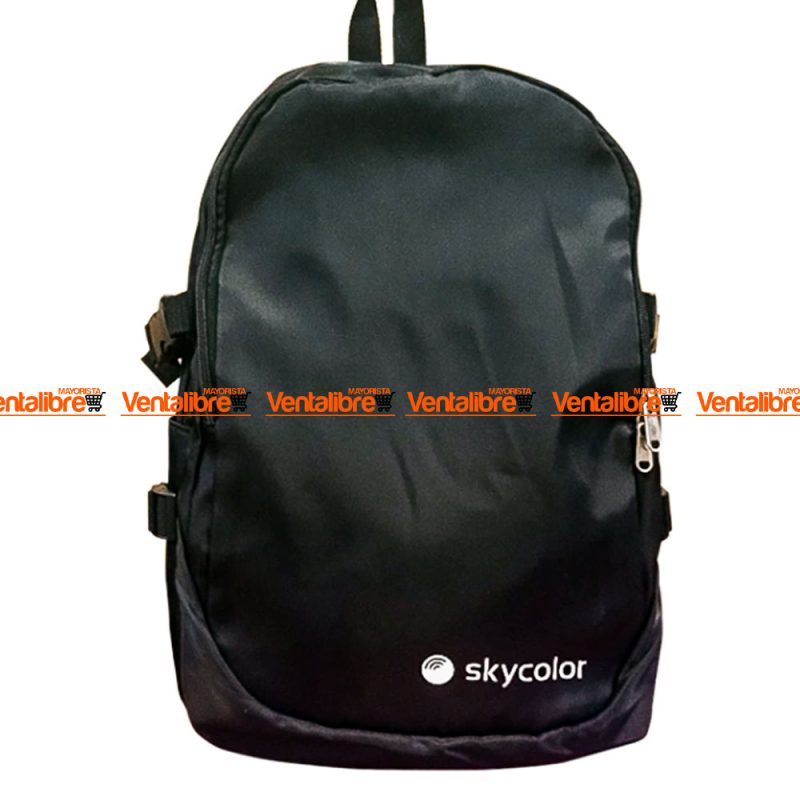 MOCHILA GRANDE 3 CIERRES CON PORTA NETBOOK Y SEGURIDAD DE 43X30X17CM. - Imagen 2