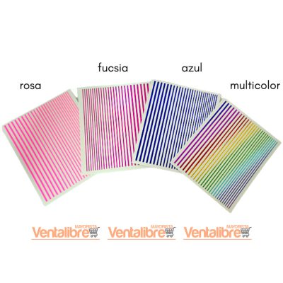 STICKER AUTOADHESIVO A RAYA COLOR PARA UÑAS - Image 2