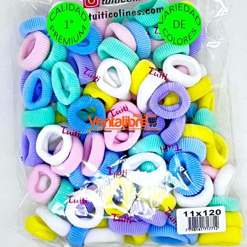 COLITAS FINAS EN BOLSA X 120 UNI. VARIOS COLORES