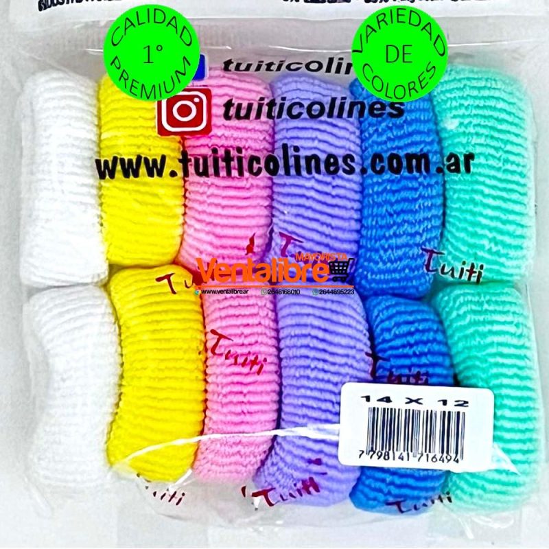 COLINES GRANDES PLANCHA EN BOLSA X 12 UNI. VARIEDAD DE COLORES