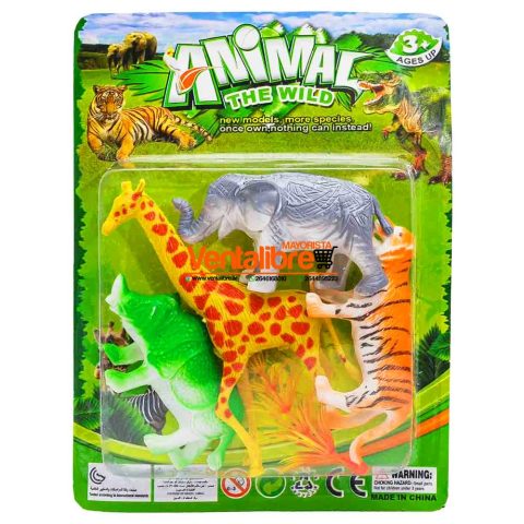 ANIMALES SALVAJES X 4 UNIDADES