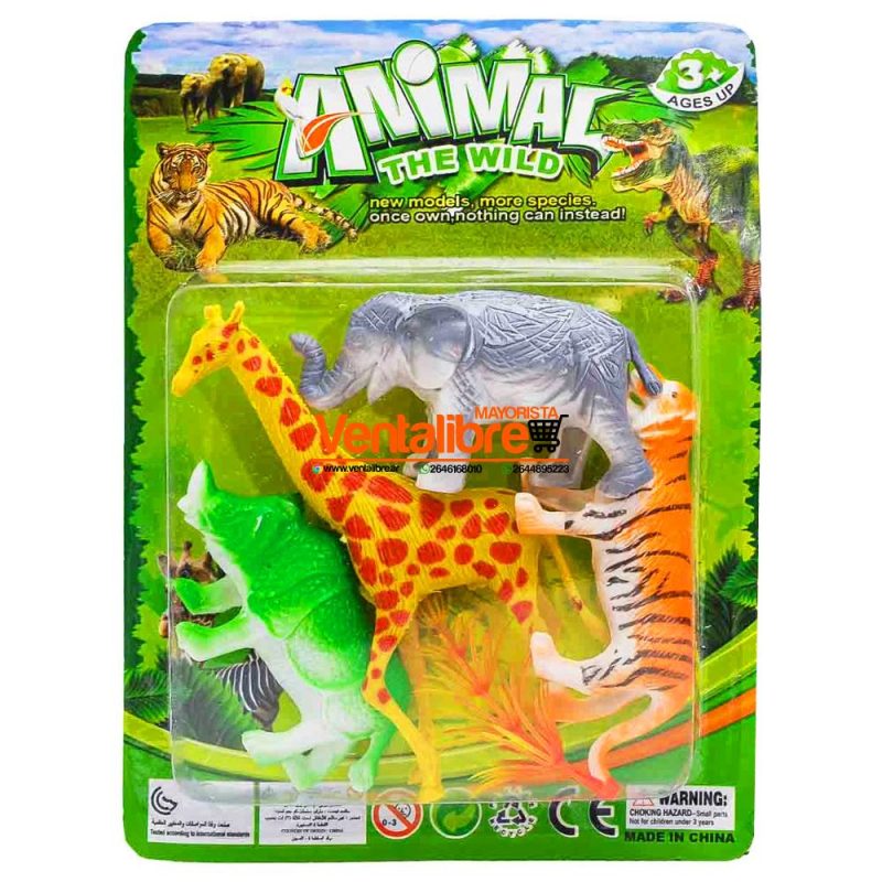 ANIMALES SALVAJES X 4 UNIDADES