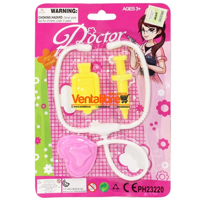 SET DE DOCTORA CON ESTETOSCOPIO X 3 PIEZAS