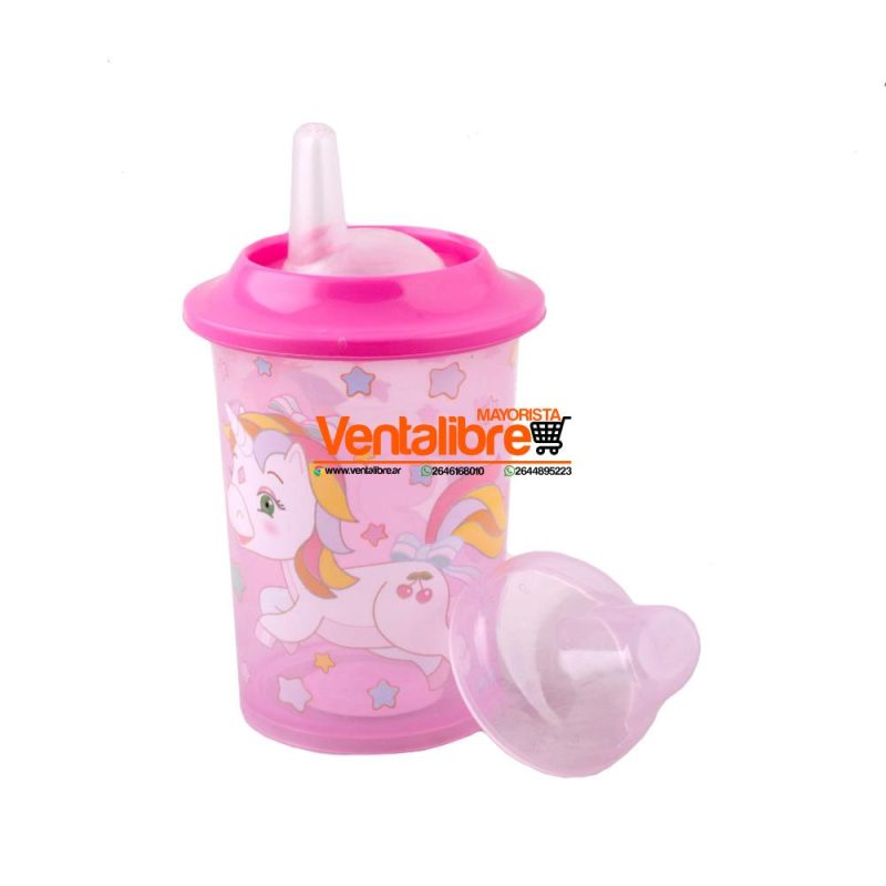 VASOS INFANTILES CON TETINA Y CAPUCHÓN ESTAMPADO PERSONAJES - Imagen 4
