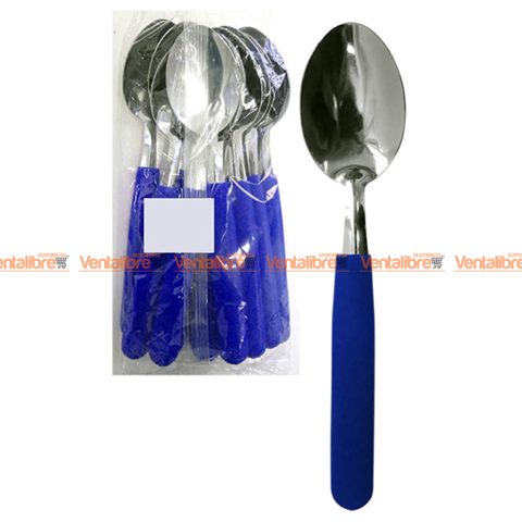 SET DE 12 CUCHARAS PARA MESA LÍNEA CAROL VARIOS COLORES