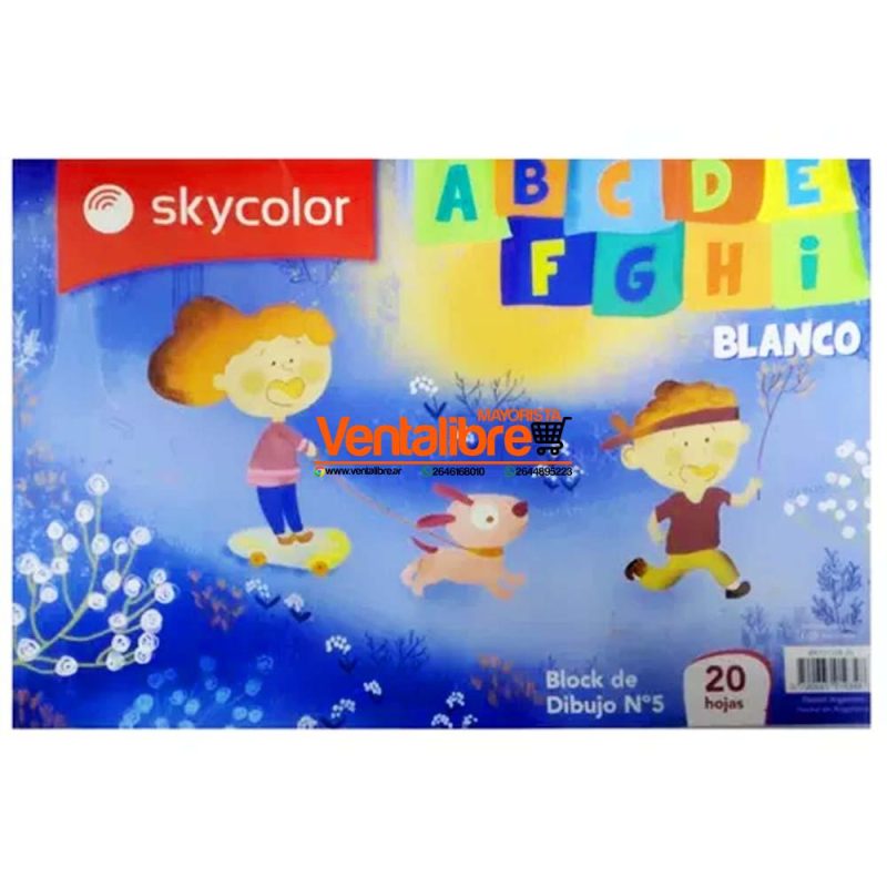 BLOCK DE DIBUJO BLANCO X 20 HJS.