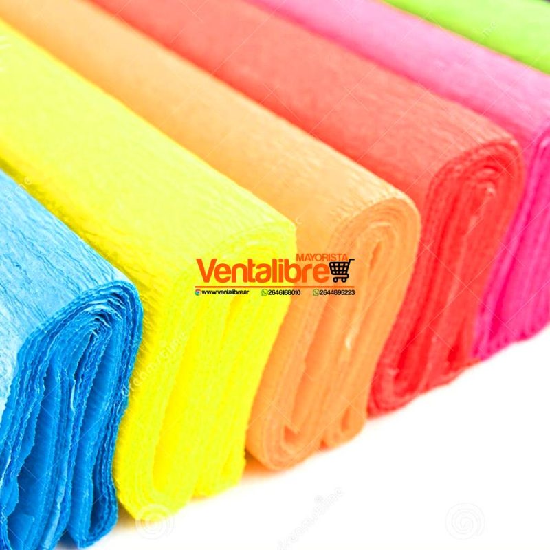 PAPEL CREPE 0.5 MTS. X 2 MTS COLORES SURTIDOS