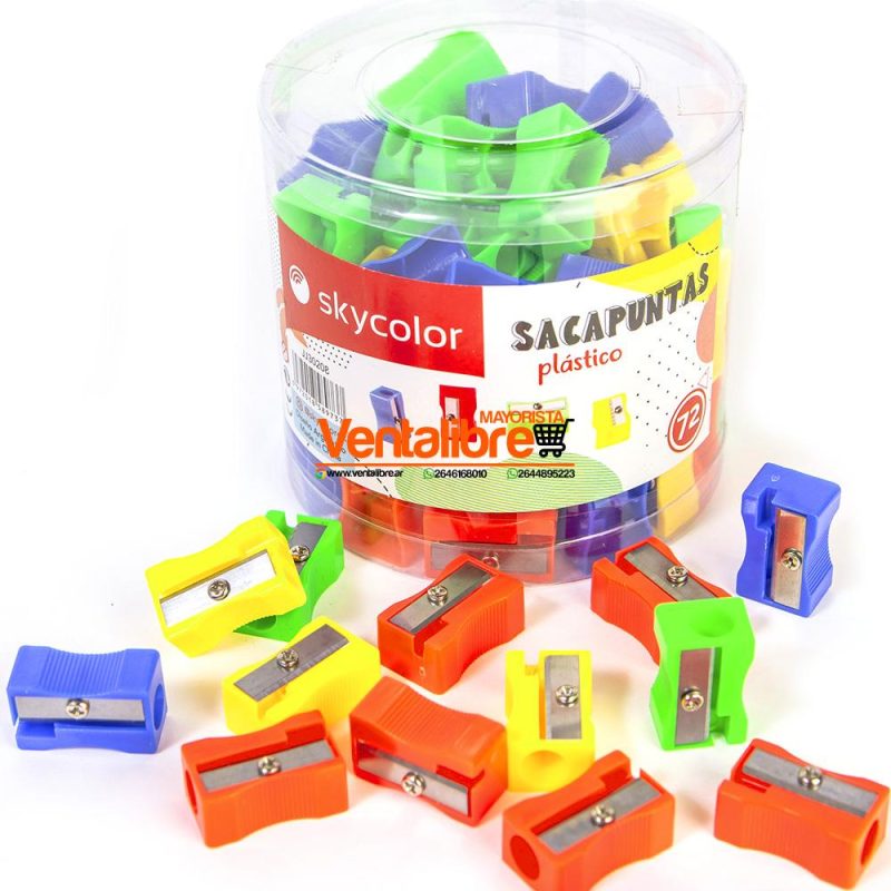 SACAPUNTA ESCOLARE PLÁSTICO EXCELENTE CALIDAD