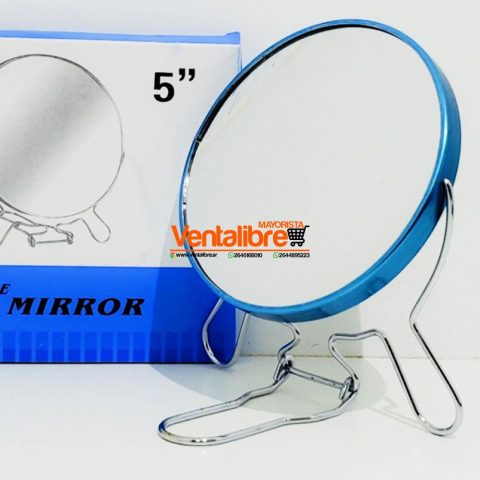 ESPEJO REVERSIBLE CON AUMENTO DOBLE FAZ TOCADOR BAÑO 5"
