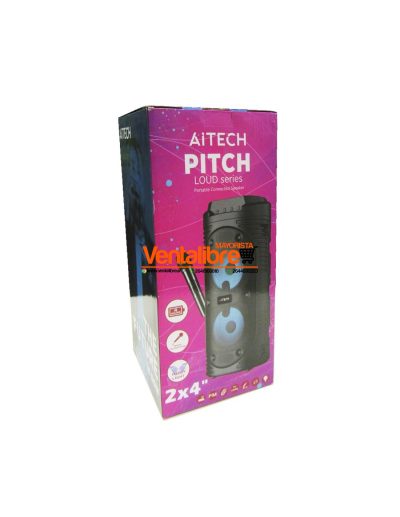 PARLANTE BLUETOOTH PITCH 4X2" BT CON MICROFONO 800W - Image 2