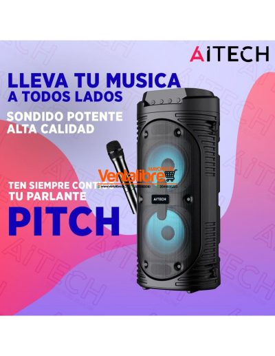 PARLANTE BLUETOOTH PITCH 4X2" BT CON MICROFONO 800W - Image 5