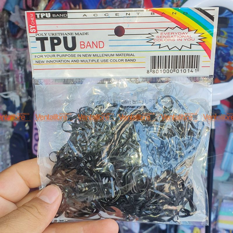 BOLSA DE GOMITAS PARA EL PELO X 250 UNI. COLORES NEGRAS
