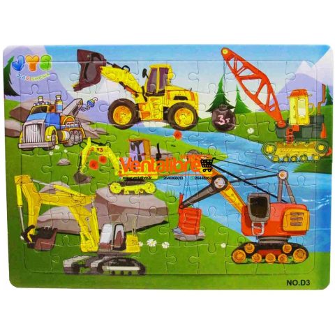 ROMPECABEZA DE AVENTURAS DE VEHÍCULOS VARIOS MODELOS X 70 PIEZAS