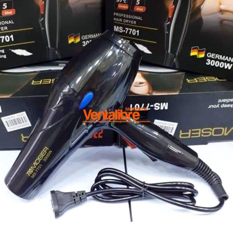 SECADOR DE PELO 2000W. CONTROL DE VELOCIDAD TECNOLOGÍA IÓNICA