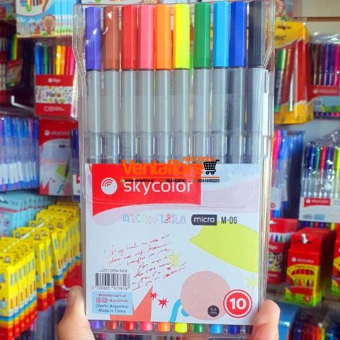 MICROFIBRAS ESCOLARES 0.4MM BLISTER X 10 UNI. COLORES SURTIDOS
