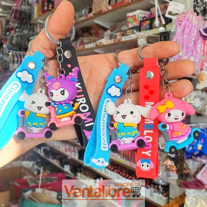 LLAVERO KUROMI CON CORREA EXCELENTE CALIDAD