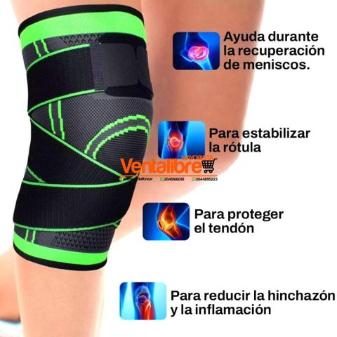 RODILLERA REFORZADA DOBLE CORREA AJUSTABLE