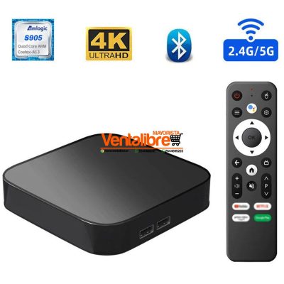 TV BOX 4K WIFI 5G CON COMANDO DE VOZ