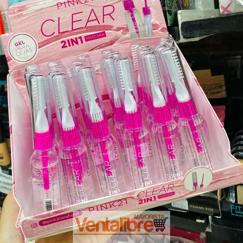 MASCARA TRANSPARENTE 2 EN 1 PARA PESTAÑAS Y CEJAS