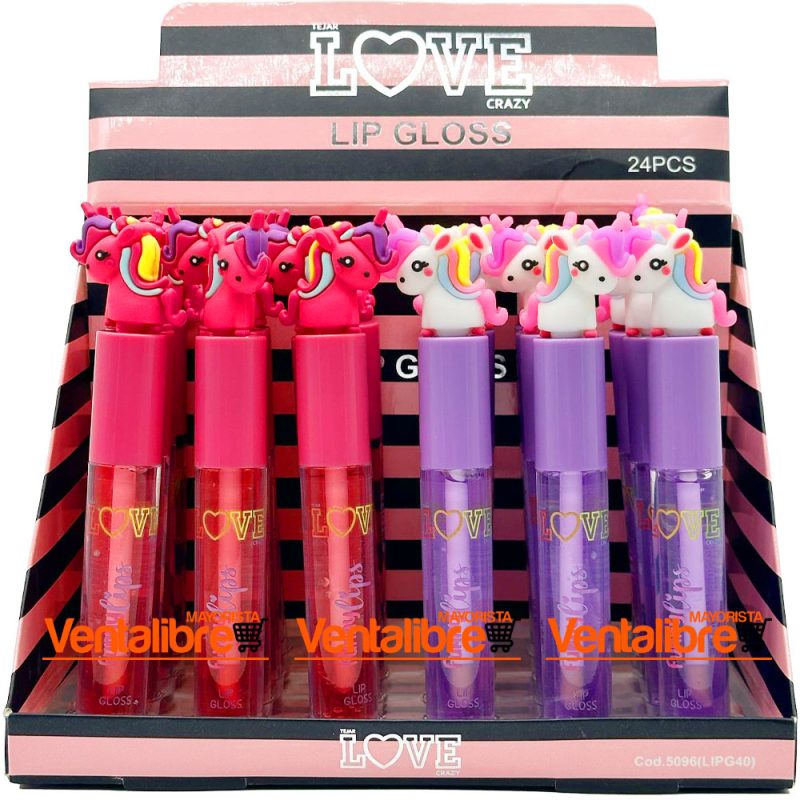 BRILLO LABIAL UNICORNIO CON APLICADOR LOVE CRAZY - Imagen 2