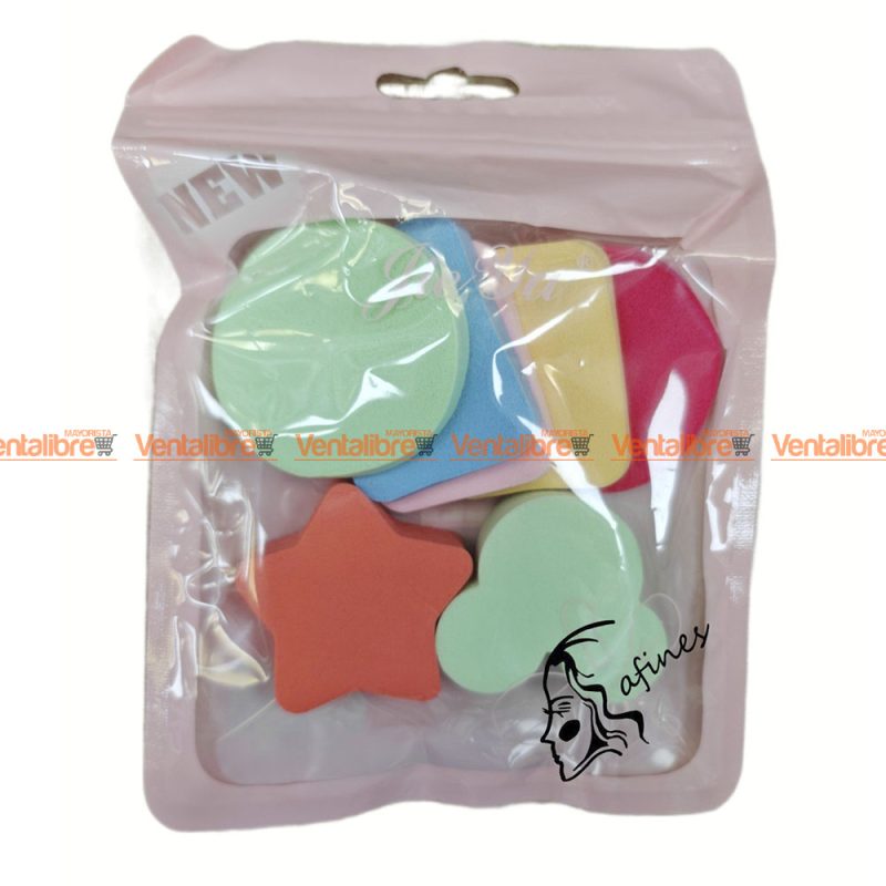 ESPONJAS CISNE DE LATEX PARA MAQUILLAJES BLÍSTER X 7 PZAS. - Imagen 2