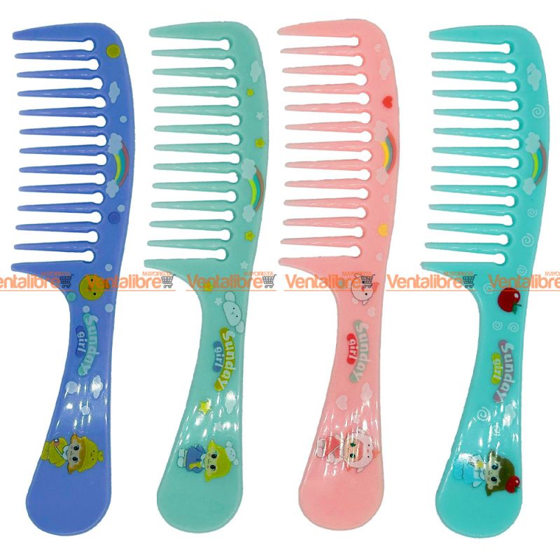 PEINE DECORADO INFANTIL VARIOS COLORES