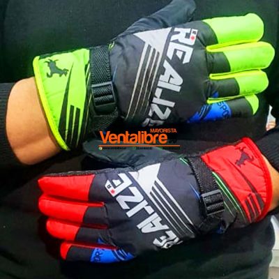 GUANTES DE MOTO IMPERMEABLES FORRADOS CON POLAR VARIOS COLORES