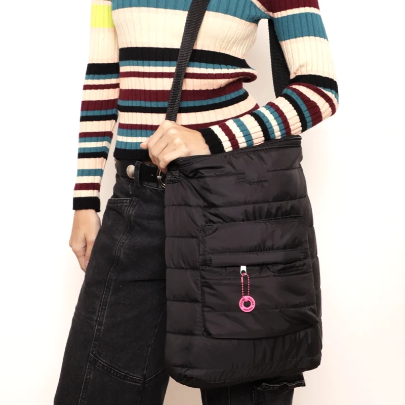 BOLSO MATERO INFLADO DOS CIERRES CORREA REGULABLE