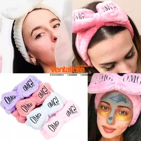 VINCHAS ELASTICAS PARA MAQUILLAJES DISEÑO MOÑO VARIOS COLORES