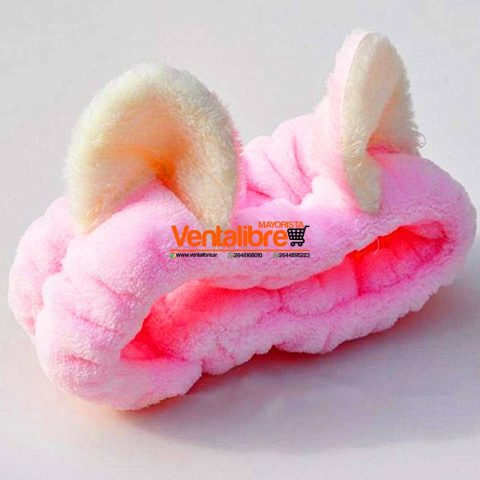 VINCHAS ELASTICAS PARA MAQUILLAJES DISEÑO OREJAS VARIOS COLORES