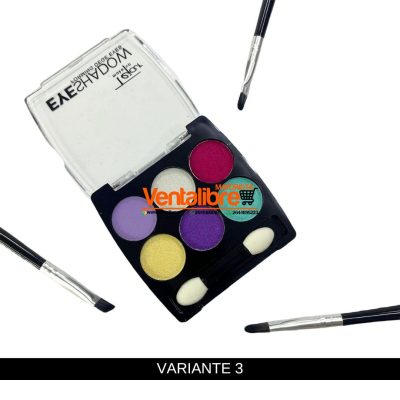 SOMBRA COMPACTA PARA OJOS PALETA DE 6 TONOS ULTRA PIGMENTADOS - Image 4