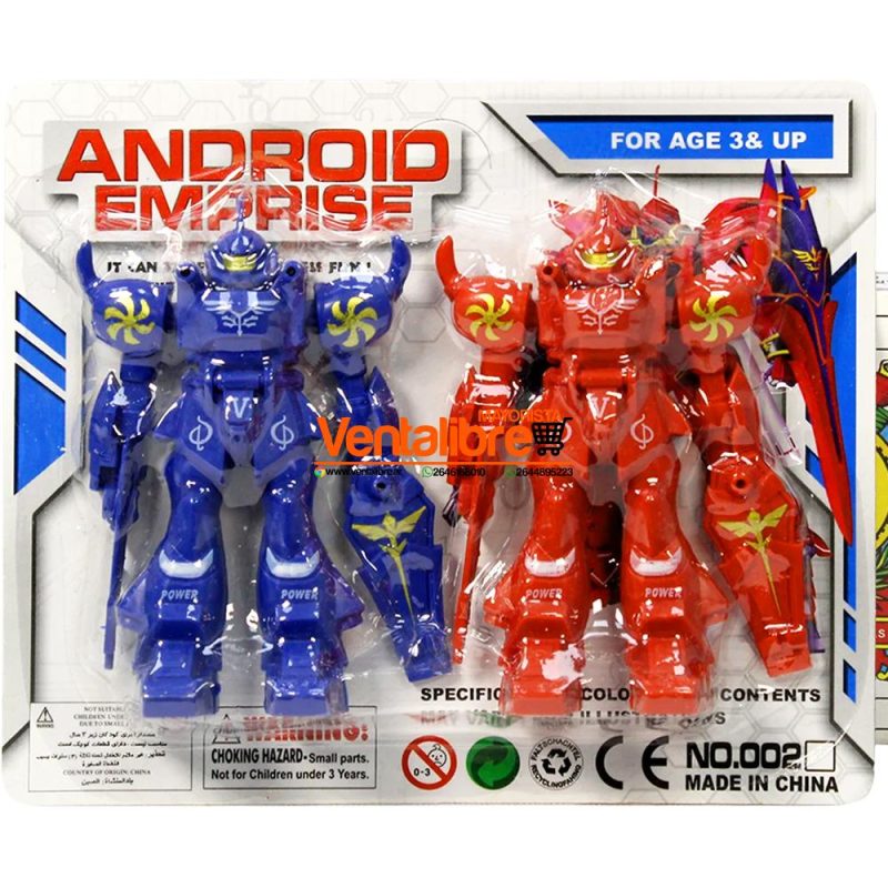 GUERREROS ROBOT CON ARMAS X 2 ROBOT