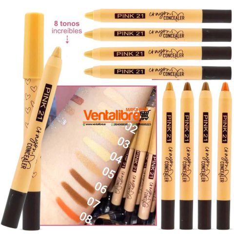 LAPIZ CORRECTOR EN CRAYON 8 TONOS INCREIBLES