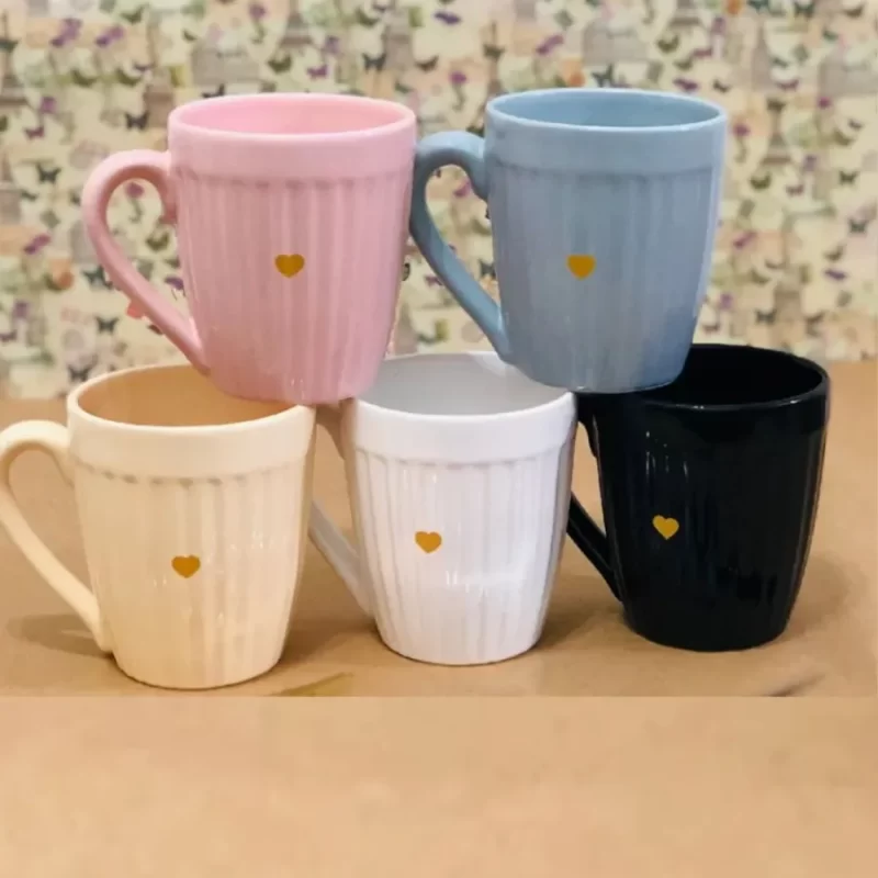TAZAS CERAMICA ALTA XL CON DECORADO RETRO EXCELENTE CALIDAD - Imagen 2